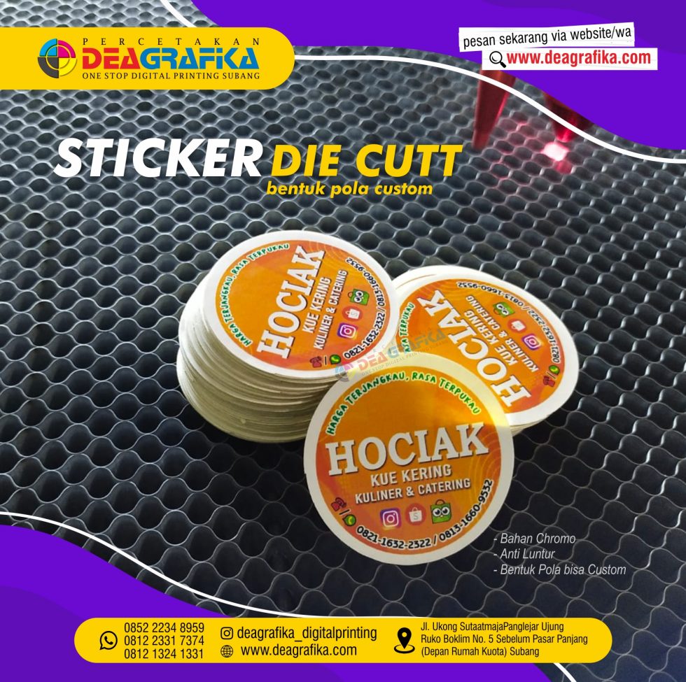 Sticker Chromo Bentuk Bulat DEA GRAFIKA