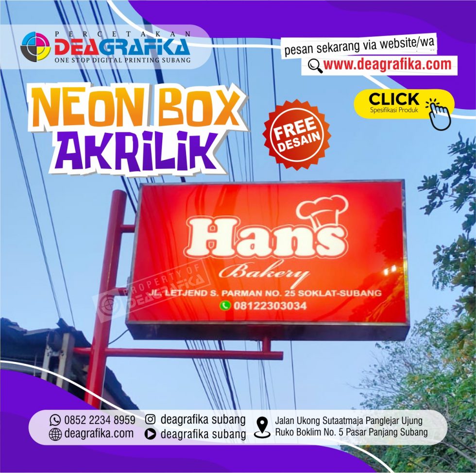 NEON BOX BAKERY KOTAK - DEA GRAFIKA