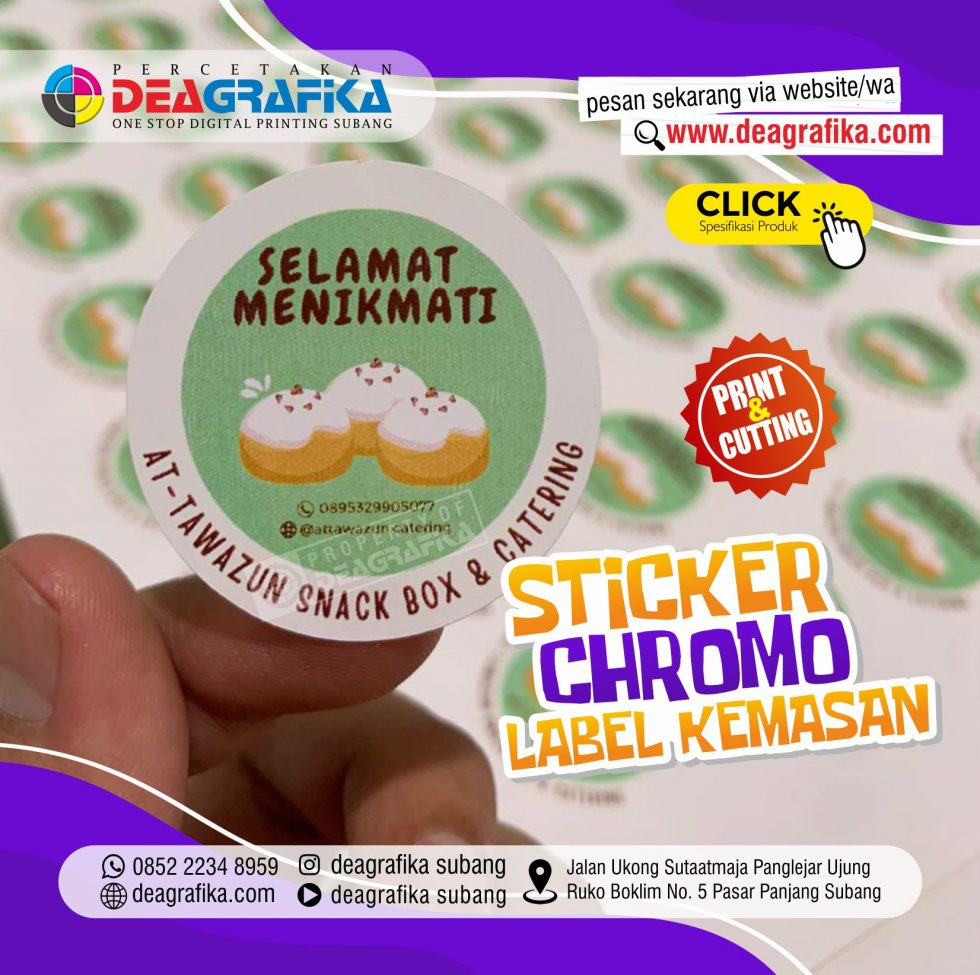 STICKER LABEL PRINT + CUTT A3 CHROMO - DEA GRAFIKA