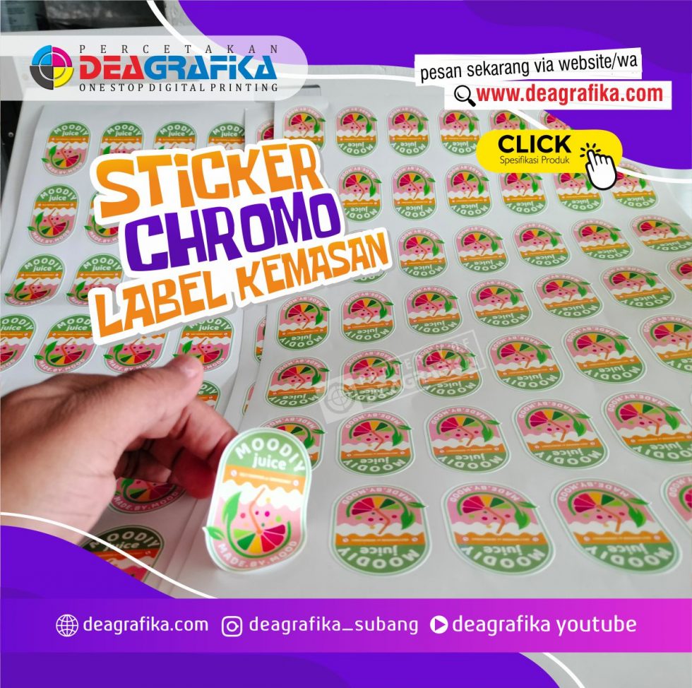 STICKER CHROMO A3 LABEL - DEA GRAFIKA