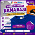STICKER SABLON NAMA BAJU